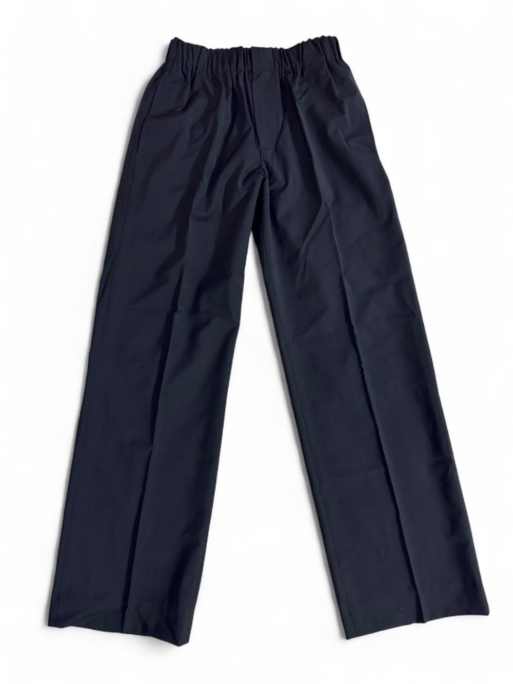 Sandro Men's Navy Elastic-Waist Wide-Leg Pants